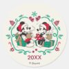 Vintage_Mickey_&_Minnie___Cozy_Christmas_Classic_Round_Sticker_1 Vintage Mickey Minnie Cozy Christmas Classic Round Sticker