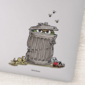 Vintage Oscar In Trash Can Sticker