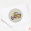 Vintage_Oscar's_Taxi_Service_Classic_Round_Sticker_3 Vintage Oscars Taxi Service Classic Round Sticker