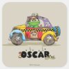 Vintage_Oscar's_Taxi_Service_Square_Sticker_1 Vintage Oscars Taxi Service Square Sticker