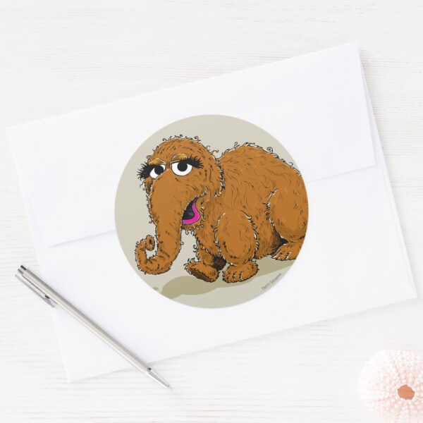 Vintage_Snuffleupagus_Classic_Round_Sticker_3 Vintage Snuffleupagus Classic Round Sticker