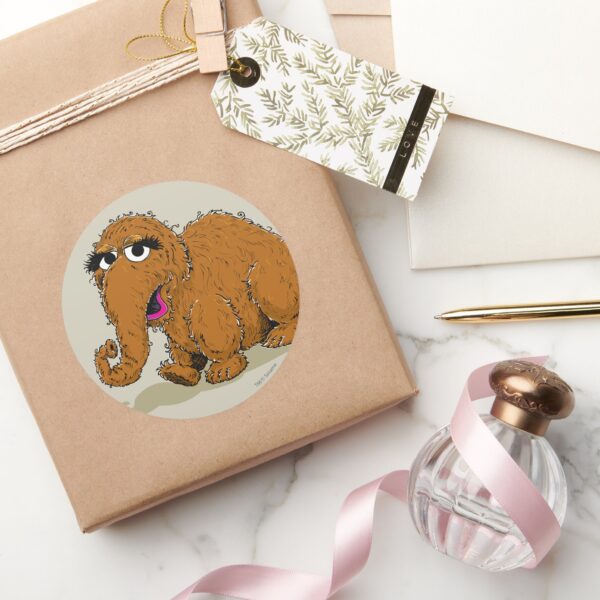 Vintage_Snuffleupagus_Classic_Round_Sticker_5 Vintage Snuffleupagus Classic Round Sticker