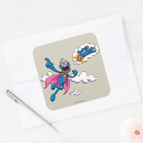 Vintage_Super_Grover_Square_Sticker_3 Vintage Super Grover Square Sticker