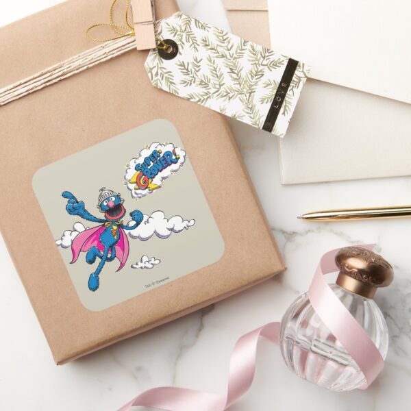 Vintage_Super_Grover_Square_Sticker_5 Vintage Super Grover Square Sticker