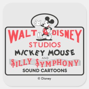 Vintage Walt Disney Studios Square Sticker