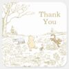 Vintage_Winnie_the_Pooh_100_Acre_Wood_Birthday_Square_Sticker_3 Vintage Winnie The Pooh 100 Acre Wood Birthday Square Sticker