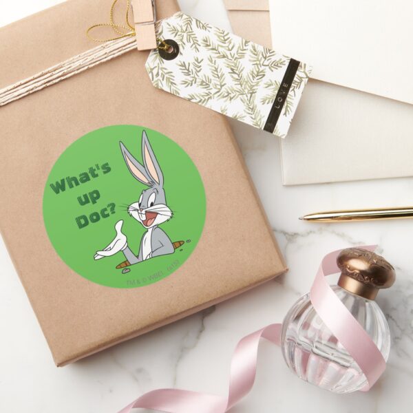 WHAT’S_UP_DOC_™_BUGS_BUNNY™_Rabbit_Hole_Classic_Round_Sticker_5 WHATS UP DOC ™ BUGS BUNNY™ Rabbit Hole Classic Round Sticker