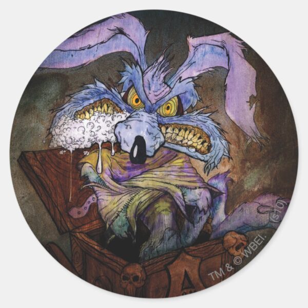 WILE_E._COYOTE™_A_Loony_in_the_Box_Classic_Round_Sticker_1 WILE E. COYOTE™ A Loony In The Box Classic Round Sticker