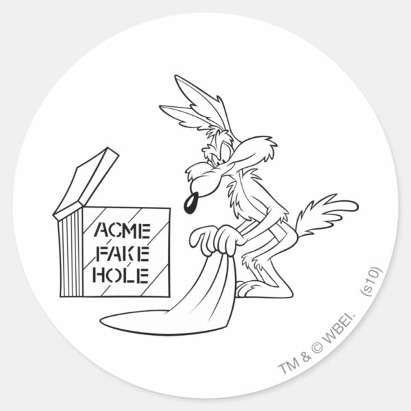 WILE_E._COYOTE™_Acme_Products_7_Classic_Round_Sticker_1 WILE E. COYOTE™ Acme Products 7 Classic Round Sticker