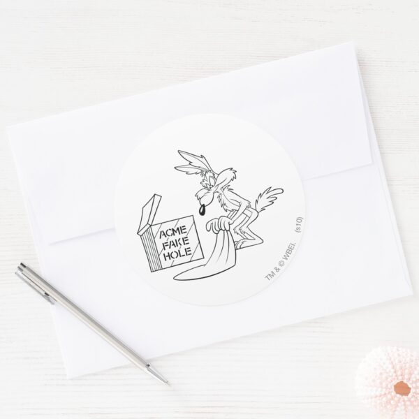 WILE_E._COYOTE™_Acme_Products_7_Classic_Round_Sticker_3 WILE E. COYOTE™ Acme Products 7 Classic Round Sticker