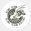 WILE_E._COYOTE™_Acme_Team_Racing_B_W_Classic_Round_Sticker_1 WILE E. COYOTE™ Acme Team Racing B W Classic Round Sticker