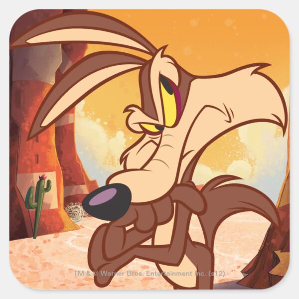 WILE_E._COYOTE™_Arms_Crossed_Square_Sticker_1 WILE E. COYOTE™ Arms Crossed Square Sticker