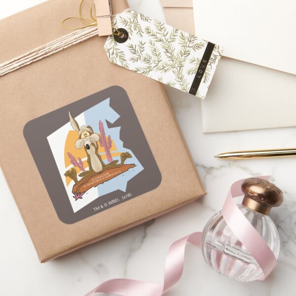 WILE_E._COYOTE™_(Carnivorous_Seriously)_Square_Sticker_5 WILE E. COYOTE™ Carnivorous Seriously Square Sticker