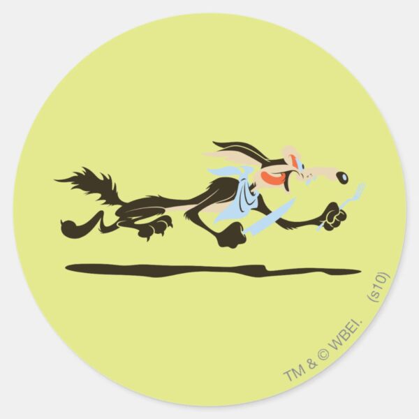 WILE_E._COYOTE™_Chasing_dinner_Classic_Round_Sticker_1 WILE E. COYOTE™ Chasing Dinner Classic Round Sticker