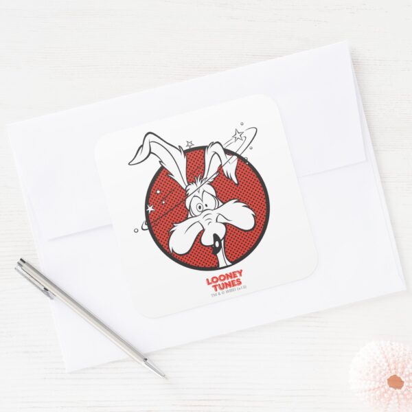 WILE_E._COYOTE™_Dotty_Icon_Square_Sticker_3 WILE E. COYOTE™ Dotty Icon Square Sticker