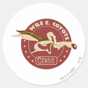 WILE E. COYOTE™ Genius Classic Round Sticker