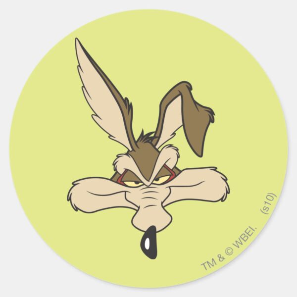 WILE_E._COYOTE™_Pleased_Head_Shot_Classic_Round_Sticker_1 WILE E. COYOTE™ Pleased Head Shot Classic Round Sticker