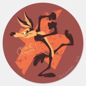 WILE E. COYOTE™ Preparing To Run Classic Round Sticker