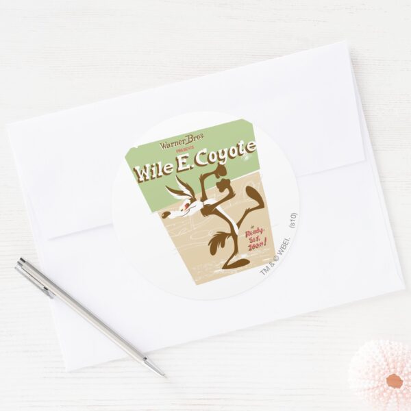 WILE_E._COYOTE™_Ready,_Set,_Zoom!_Classic_Round_Sticker_3 WILE E. COYOTE™ Ready Set Zoom Classic Round Sticker