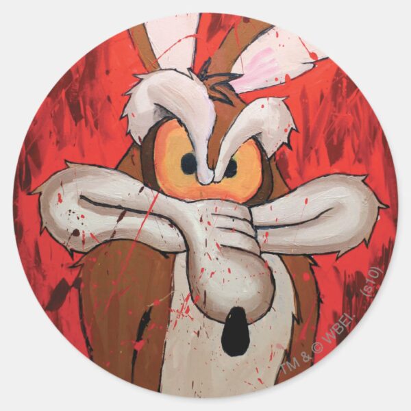 WILE_E._COYOTE™_Red_Fury_Classic_Round_Sticker_1 WILE E. COYOTE™ Red Fury Classic Round Sticker