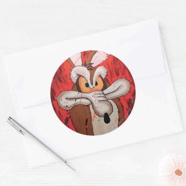 WILE_E._COYOTE™_Red_Fury_Classic_Round_Sticker_3 WILE E. COYOTE™ Red Fury Classic Round Sticker