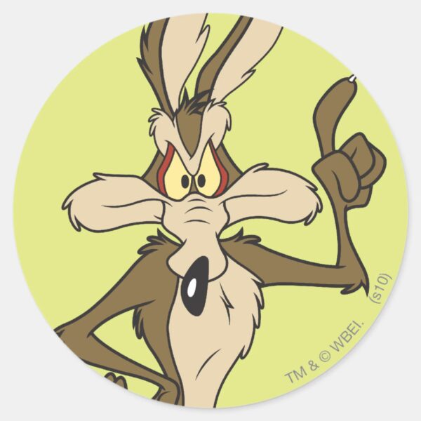 WILE_E._COYOTE™_Standing_Tall_Classic_Round_Sticker_1 WILE E. COYOTE™ Standing Tall Classic Round Sticker