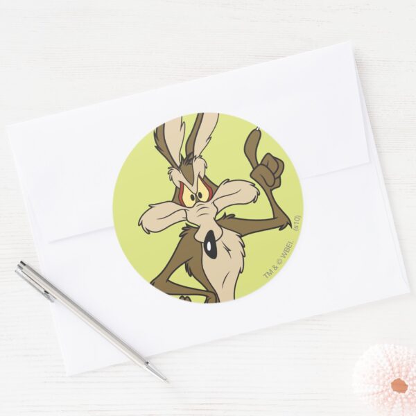WILE_E._COYOTE™_Standing_Tall_Classic_Round_Sticker_3 WILE E. COYOTE™ Standing Tall Classic Round Sticker