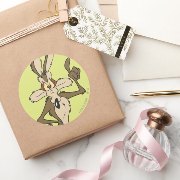 WILE_E._COYOTE™_Standing_Tall_Classic_Round_Sticker_5 WILE E. COYOTE™ Standing Tall Classic Round Sticker