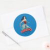 WW84___Be_The_Hero_Wonder_Woman_Retro_Comic_Art_Classic_Round_Sticker_3 WW84 Be The Hero Wonder Woman Retro Comic Art Classic Round Sticker