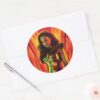 WW84___Red-Orange_Wonder_Woman_Kaleidoscope_Classic_Round_Sticker_3 WW84 Red Orange Wonder Woman Kaleidoscope Classic Round Sticker