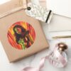 WW84___Red-Orange_Wonder_Woman_Kaleidoscope_Classic_Round_Sticker_5 WW84 Red Orange Wonder Woman Kaleidoscope Classic Round Sticker