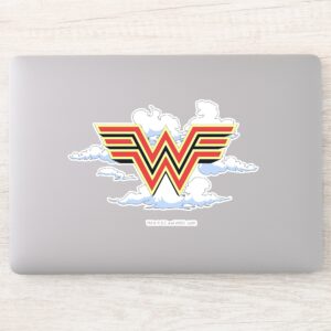 WW84 Retro Comic Wonder Woman Logo Cloud Pattern Sticker