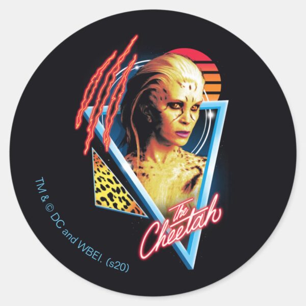 WW84___The_Cheetah_Retrowave_Character_Badge_Classic_Round_Sticker_1 WW84 The Cheetah Retrowave Character Badge Classic Round Sticker