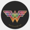 WW84___Wonder_Woman_Kaleidoscope_Logo_Classic_Round_Sticker_1 WW84 Wonder Woman Kaleidoscope Logo Classic Round Sticker