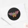 WW84___Wonder_Woman_Kaleidoscope_Logo_Classic_Round_Sticker_3 WW84 Wonder Woman Kaleidoscope Logo Classic Round Sticker