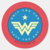 WW84___Wonder_Woman_Only_You_Can_Save_The_Day_Classic_Round_Sticker_1 WW84 Wonder Woman Only You Can Save The Day Classic Round Sticker