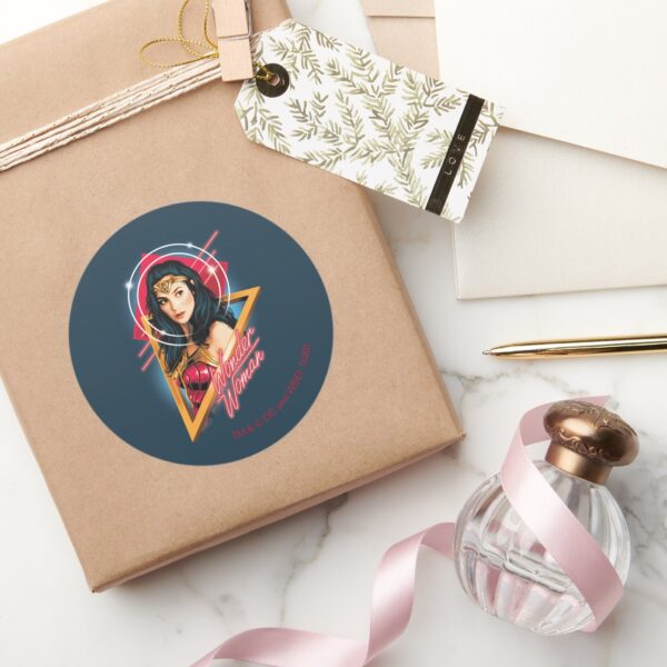 WW84___Wonder_Woman_Retrowave_Character_Badge_Classic_Round_Sticker_5 WW84 Wonder Woman Retrowave Character Badge Classic Round Sticker