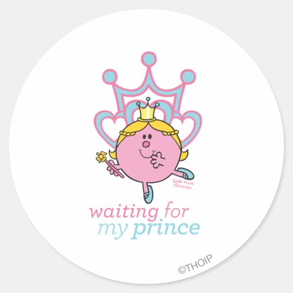 Waiting_For_My_Prince_Classic_Round_Sticker_1 Waiting For My Prince Classic Round Sticker
