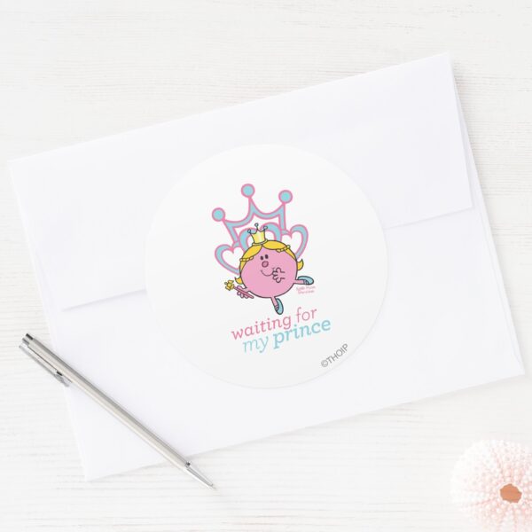 Waiting_For_My_Prince_Classic_Round_Sticker_3 Waiting For My Prince Classic Round Sticker