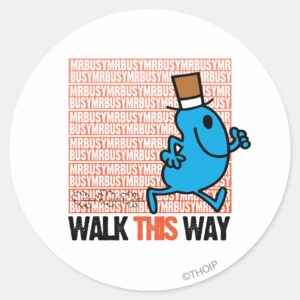 Walk This Way Classic Round Sticker