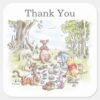 Watercolor_Winnie_the_Pooh_Picnic_First_Birthday_Square_Sticker_2 Watercolor Winnie The Pooh Picnic First Birthday Square Sticker