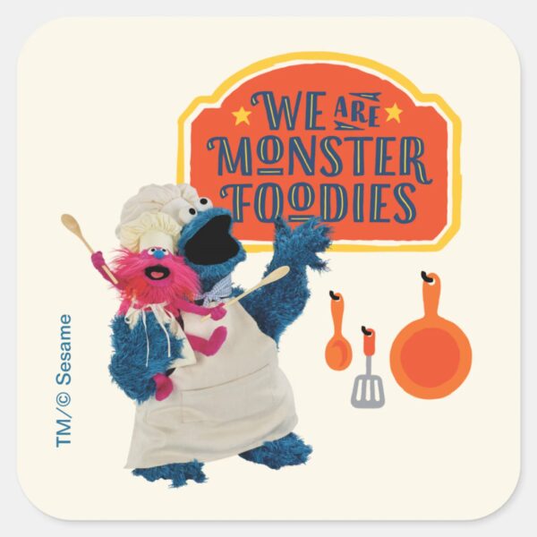 We_Are_the_Monster_Foodies_Square_Sticker_1 We Are The Monster Foodies Square Sticker