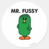 Well Groomed Mr. Fussy Classic Round Sticker