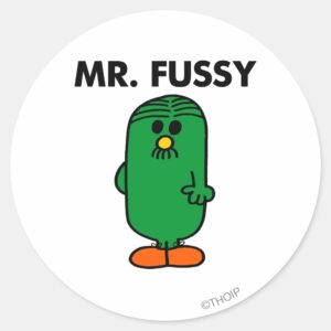 Well Groomed Mr. Fussy Classic Round Sticker