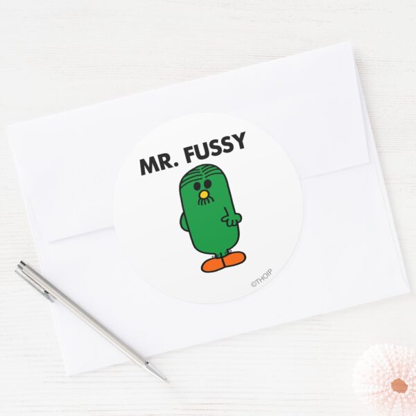 Well Groomed Mr. Fussy Classic Round Sticker