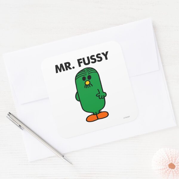 Well-Groomed_Mr._Fussy_Square_Sticker_3 Well Groomed Mr. Fussy Square Sticker