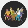 Whole Gang 13 Mystery Inc Classic Round Sticker
