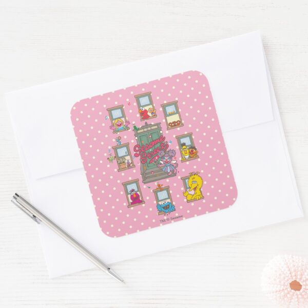 Window_Vintage_Art_Square_Sticker_3 Window Vintage Art Square Sticker