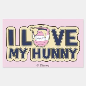 Winnie_The_Pooh___I_Love_My_Hunny_Rectangular_Sticker_1 Winnie The Pooh I Love My Hunny Rectangular Sticker