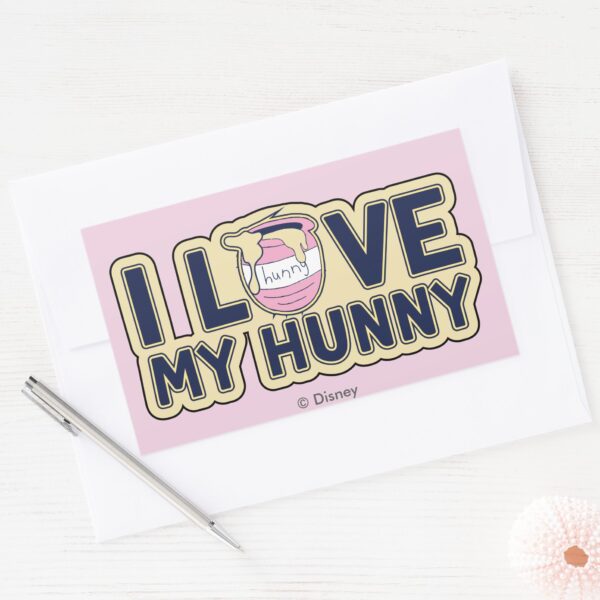 Winnie_The_Pooh___I_Love_My_Hunny_Rectangular_Sticker_3 Winnie The Pooh I Love My Hunny Rectangular Sticker